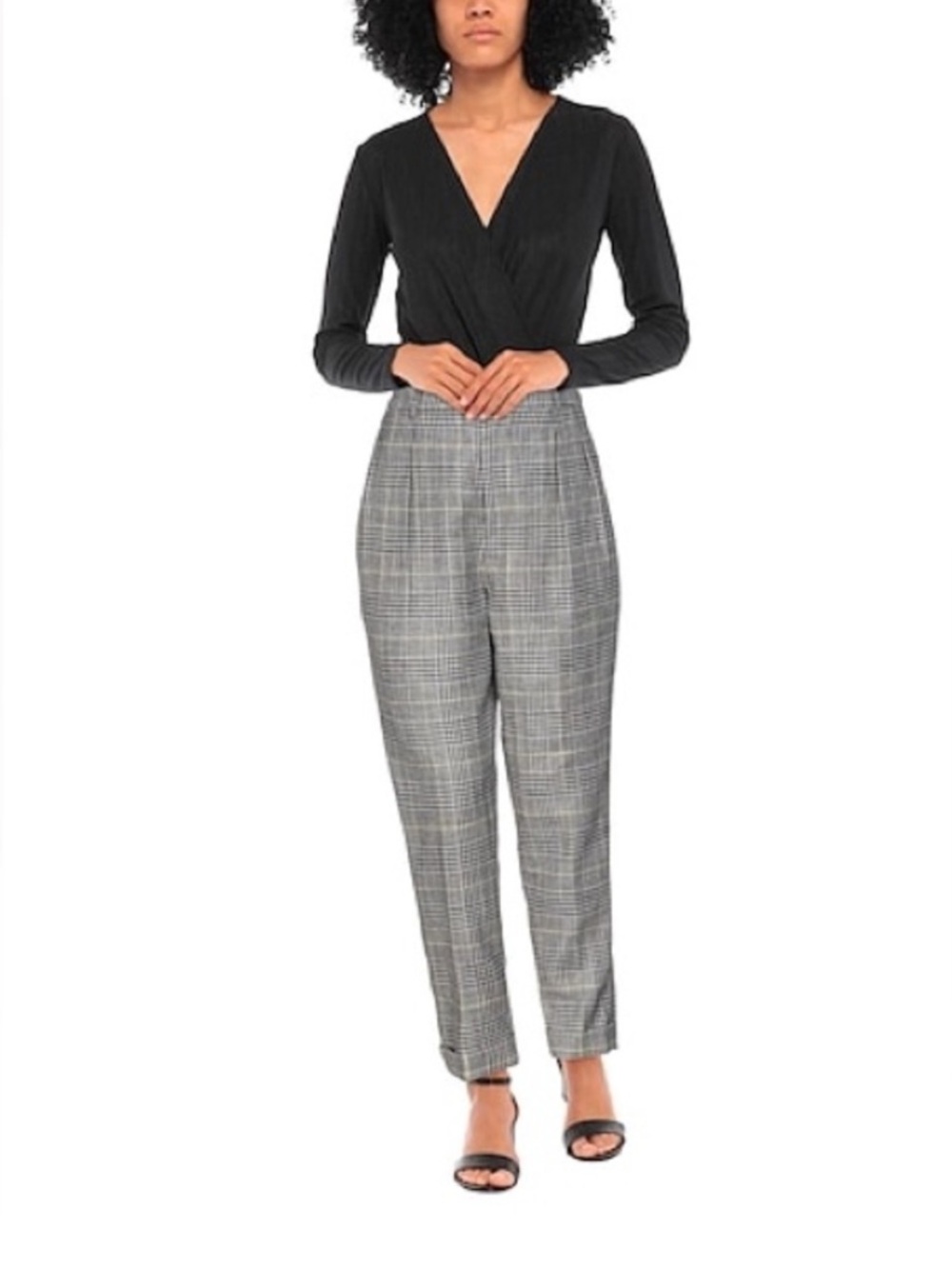 Isabel Marant Linen Silk Plaid Pleated Pants
